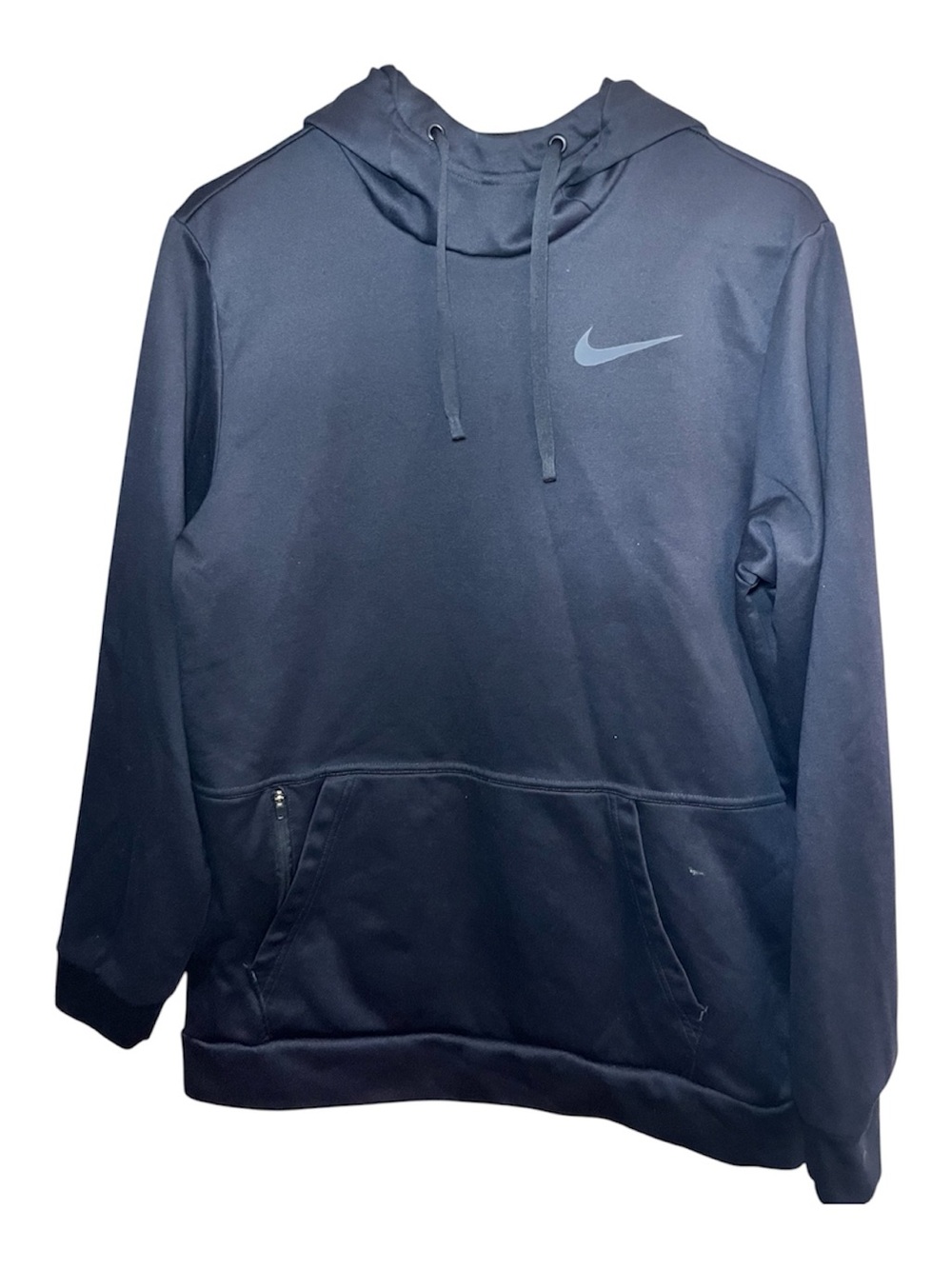 Nike Men's Navy Blue Pullover Hoodie with Swoosh